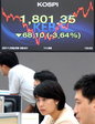 ６日連続・株価暴落、ウォン安に拍車