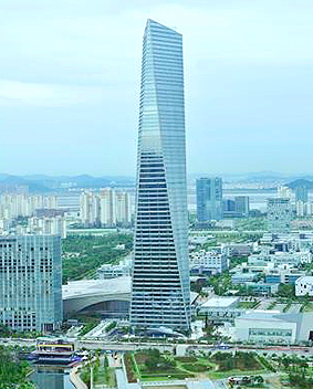 仁川・松島に韓国一の高層ビル